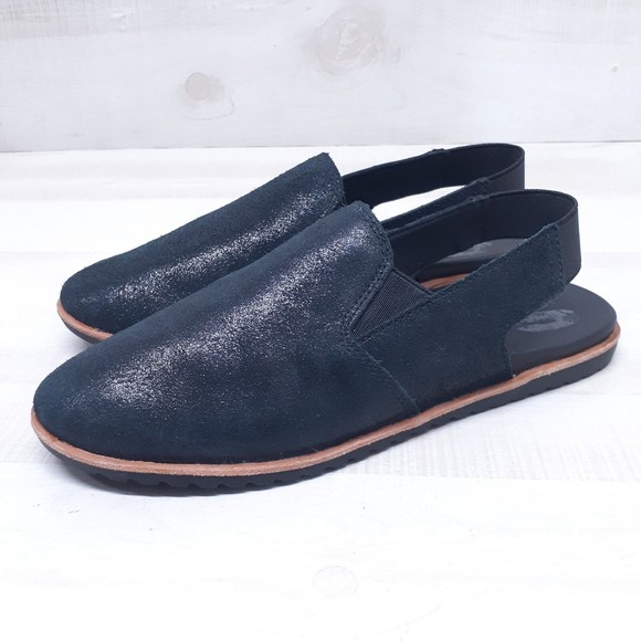 Sorel Womens Ella Slingback Sz 6.5 Slide Metallic Shimmer Suede - Picture 3 of 15